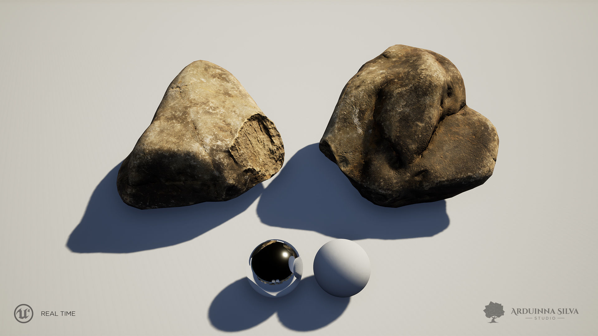 River rock 003 - Photogrammetry Low-poly 3D model_1