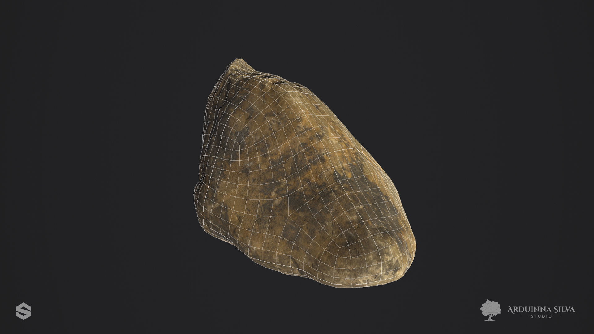 River rock 003 - Photogrammetry Low-poly 3D model_5