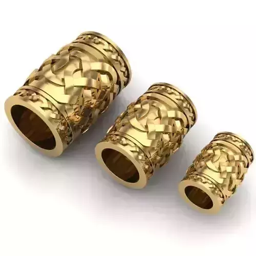 CHARMS three gold plated rings 3D print model