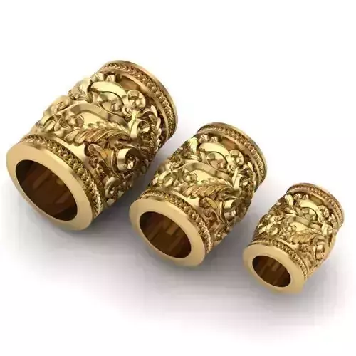 CHARMS three gold plated brass rings