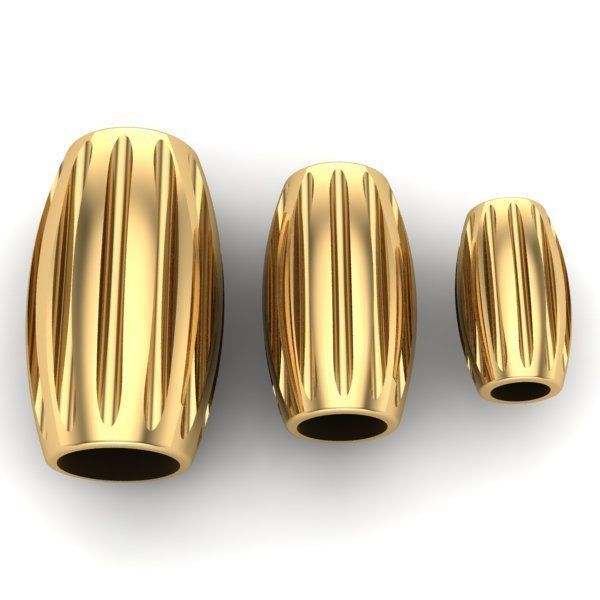 CHARMS gold plated brass bead 3D print model_1