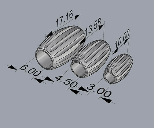 CHARMS gold plated brass bead 3D print model_2