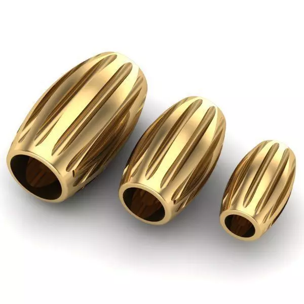 CHARMS gold plated brass bead 3D print model_0