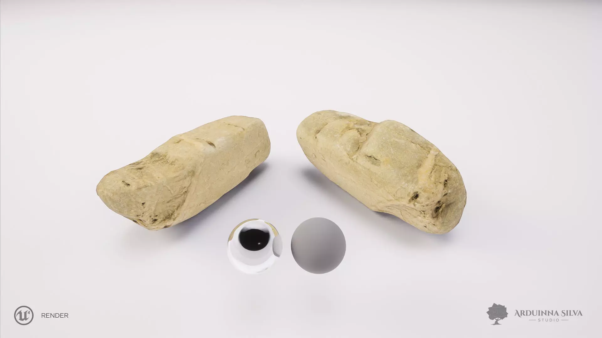 River rock 005 - Photogrammetry Low-poly 3D model_0
