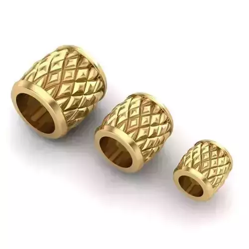 CHARMS three gold - plated bead rings