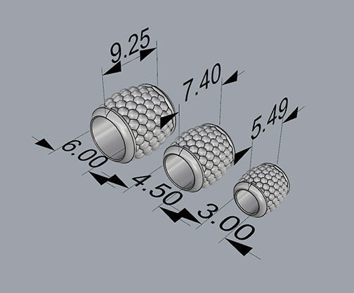 CHARMS gold woven bead 3D print model_2