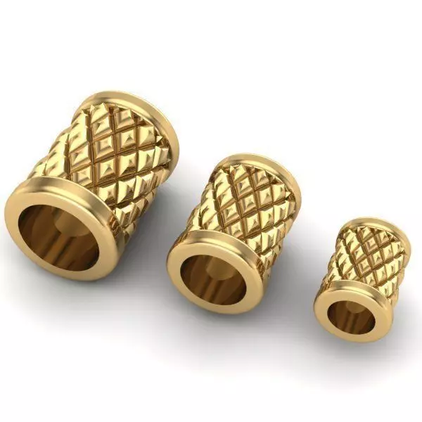 CHARMS three gold plated tubes 3D print model