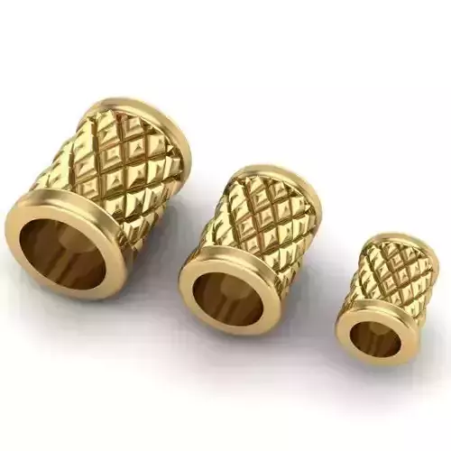 CHARMS three gold plated tubes