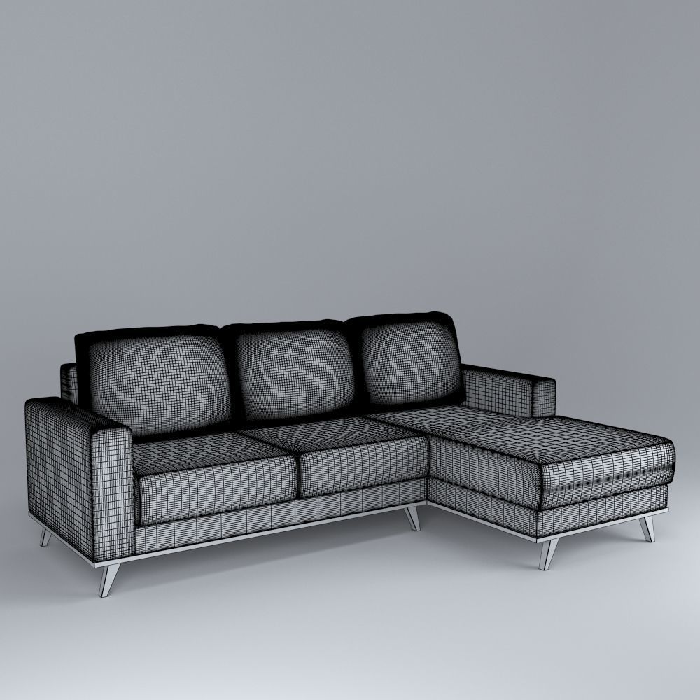 Off White Sofa 3D model_3