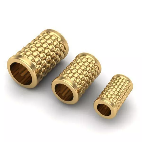 CHARMS three gold - plated cylindrical rods 3D print model_0