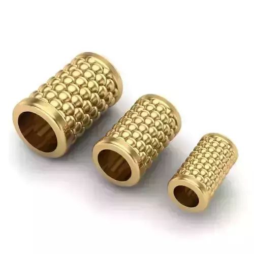 CHARMS three gold - plated cylindrical rods