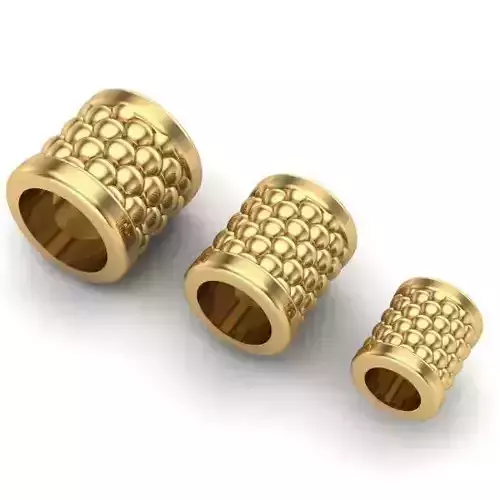 CHARMS three gold plated cylindrical rods 3D print model