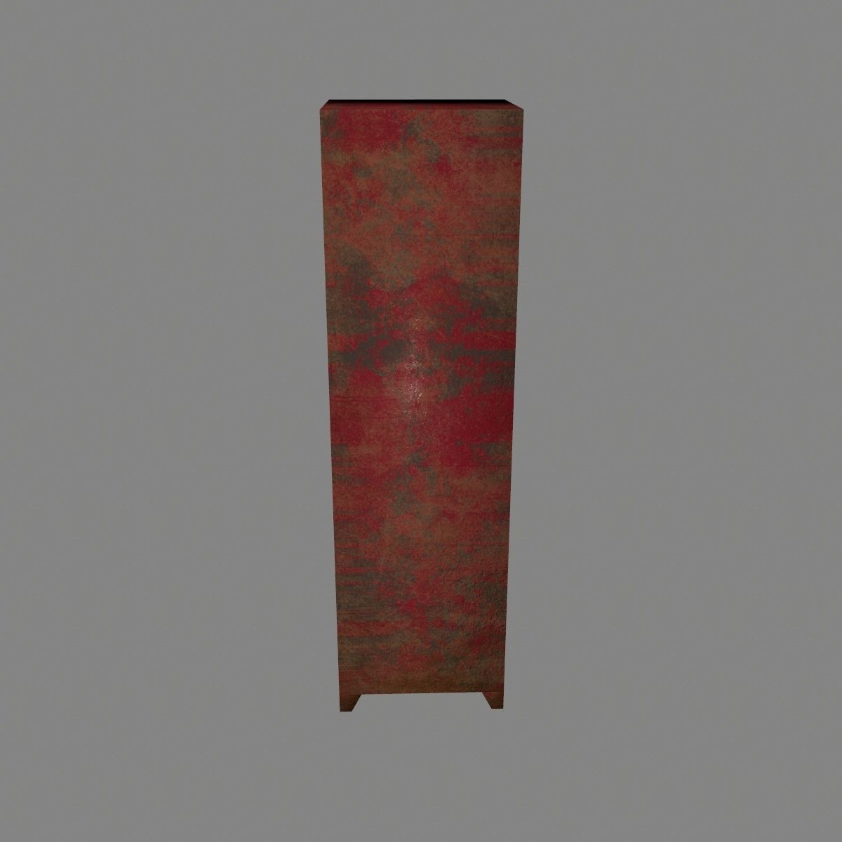 locker 1 rusty metal cabinet Low-poly 3D model_14