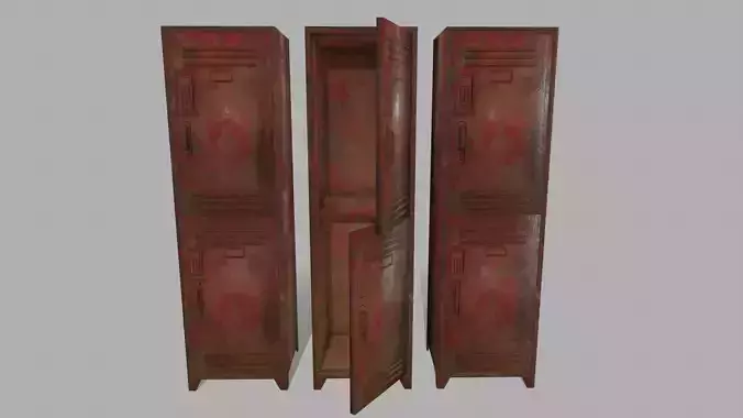 locker 1 rusty metal cabinet