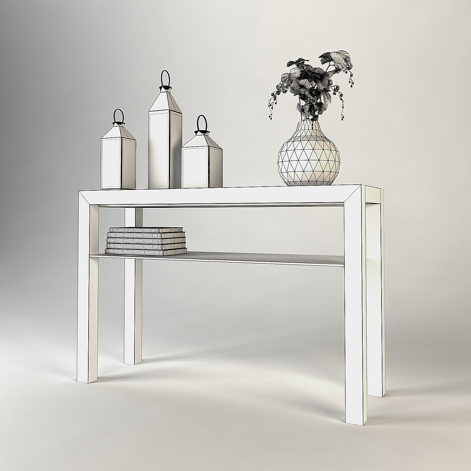 Pacini e Cappellini Kendo Console Table 3D model_2