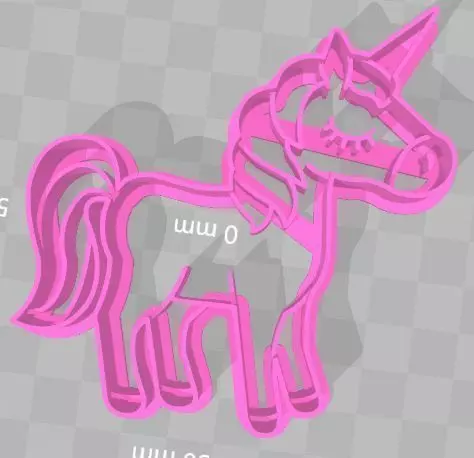 Unicorn Full Body Cookie Cutter 3D print model_0