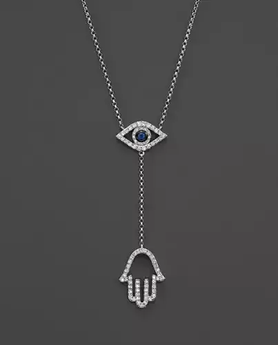 Silver pendant with blue diamond 081