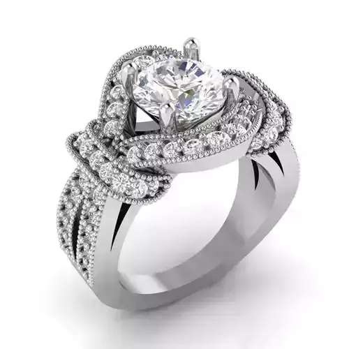 Royal ring with diamonds 067