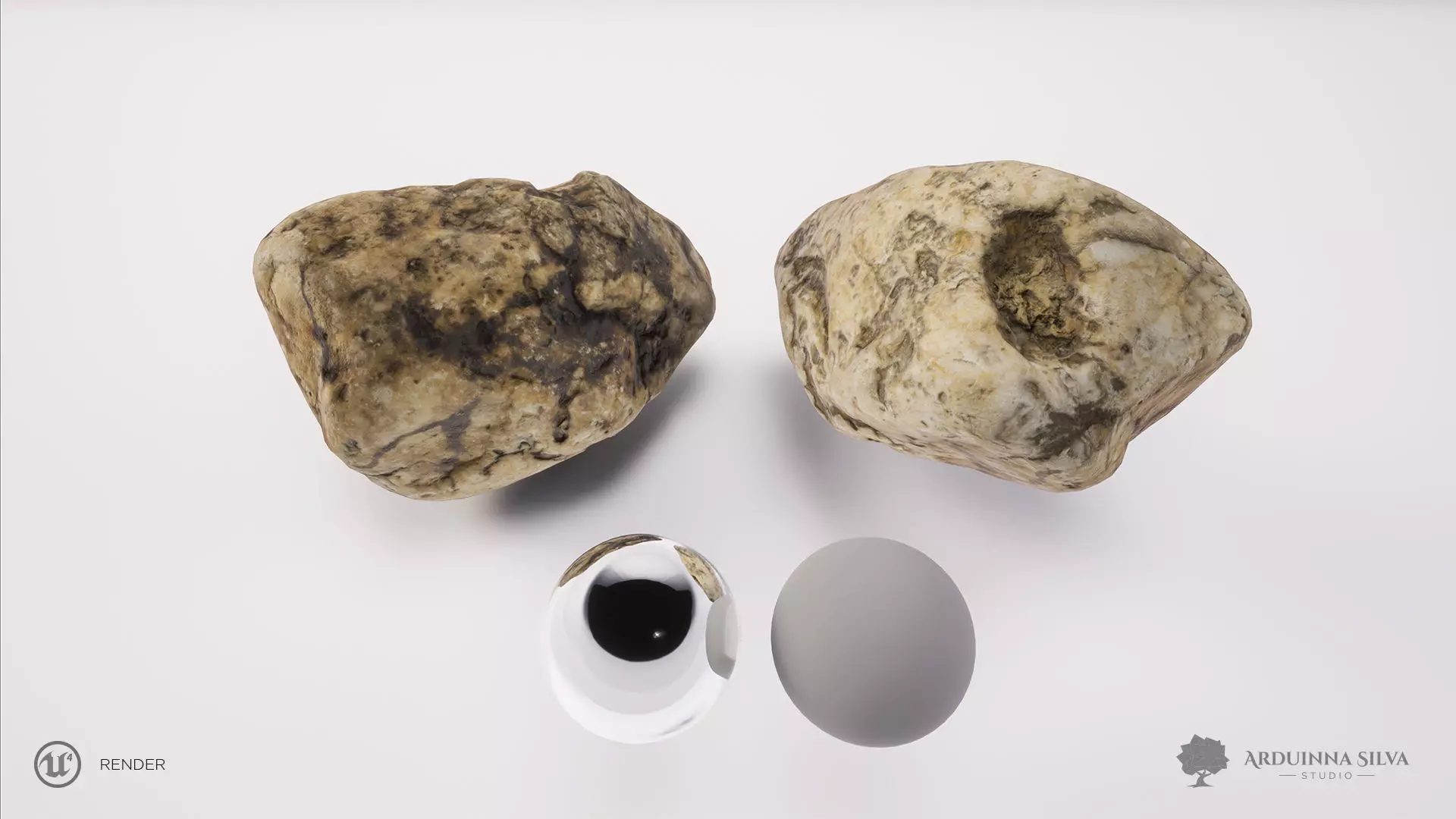 River rock 007 - Photogrammetry  Low-poly 3D model_0