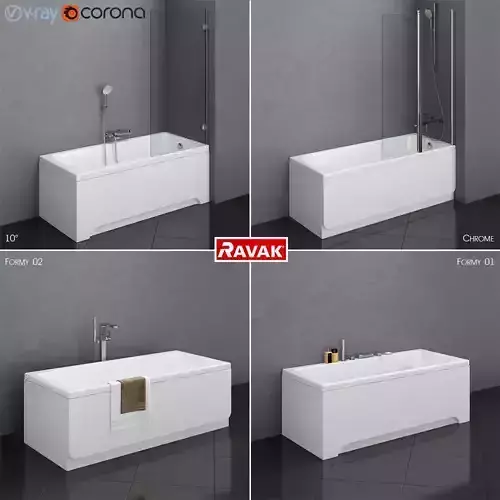 Set of baths Ravak set 13 -10 -Chrome  -Formy 01 -Formy 02