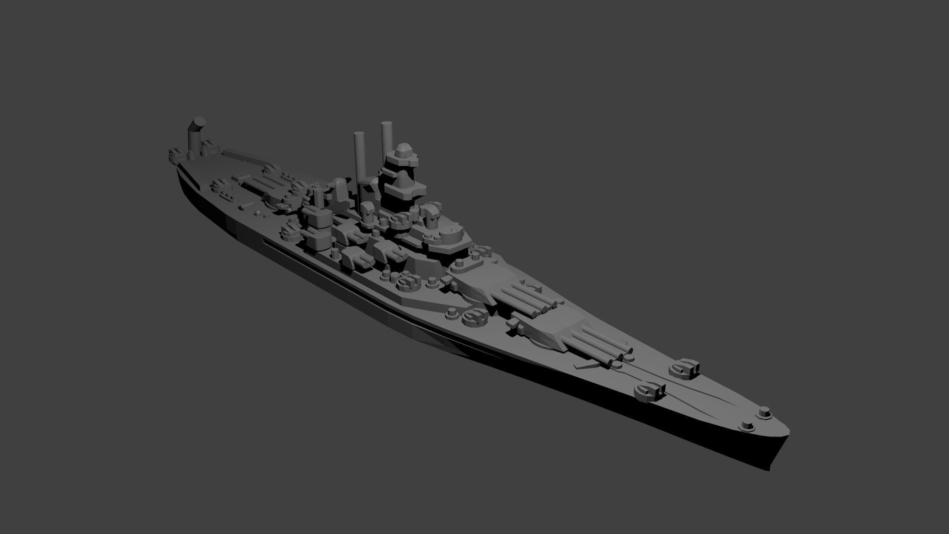 US Miniature WWII Warship Collection 3D print model_56