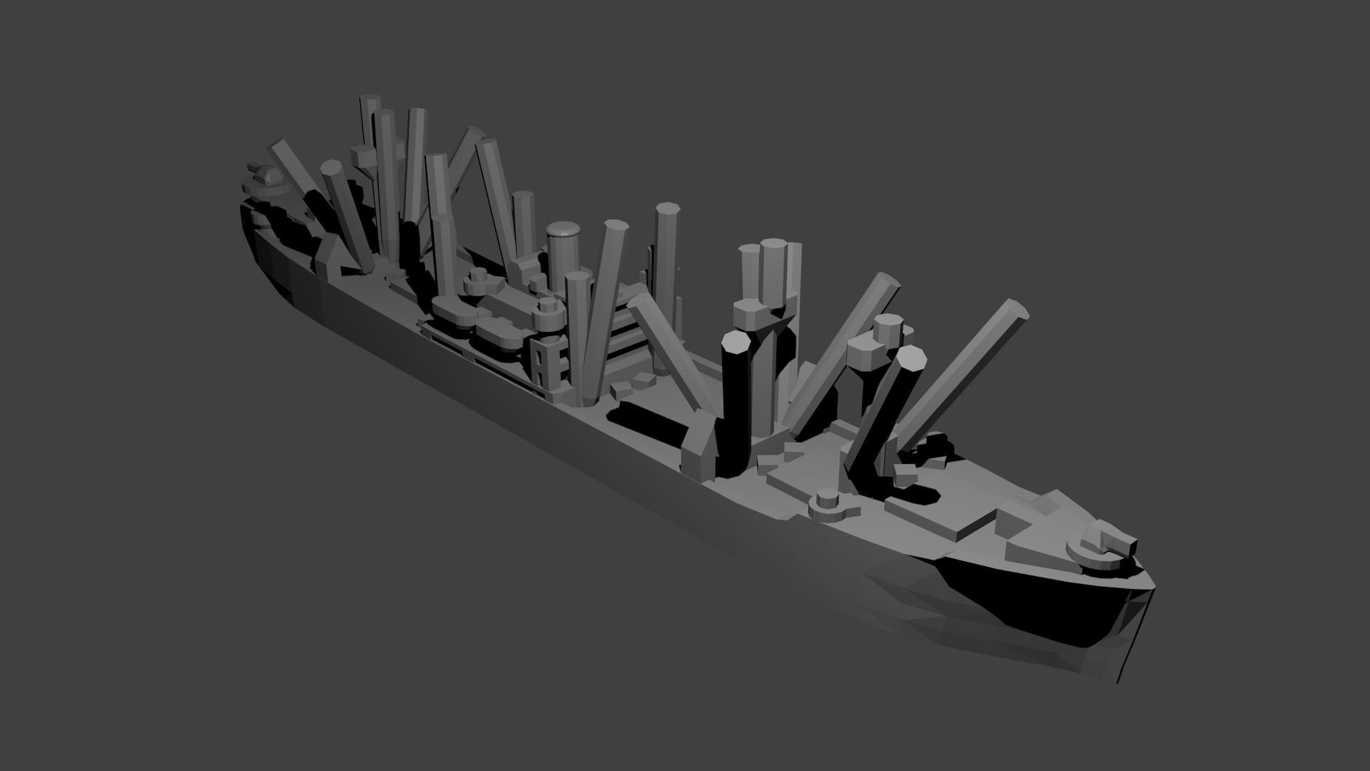 US Miniature WWII Warship Collection 3D print model_62