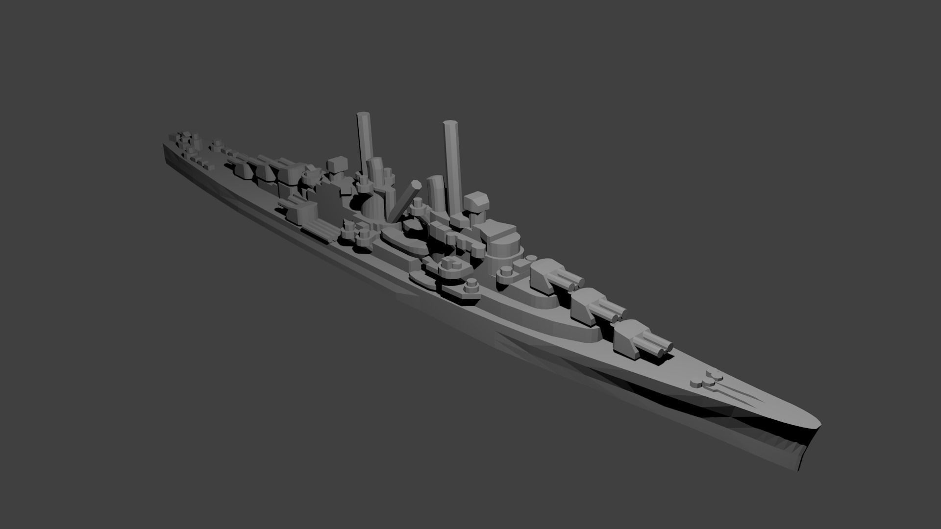 US Miniature WWII Warship Collection 3D print model_4