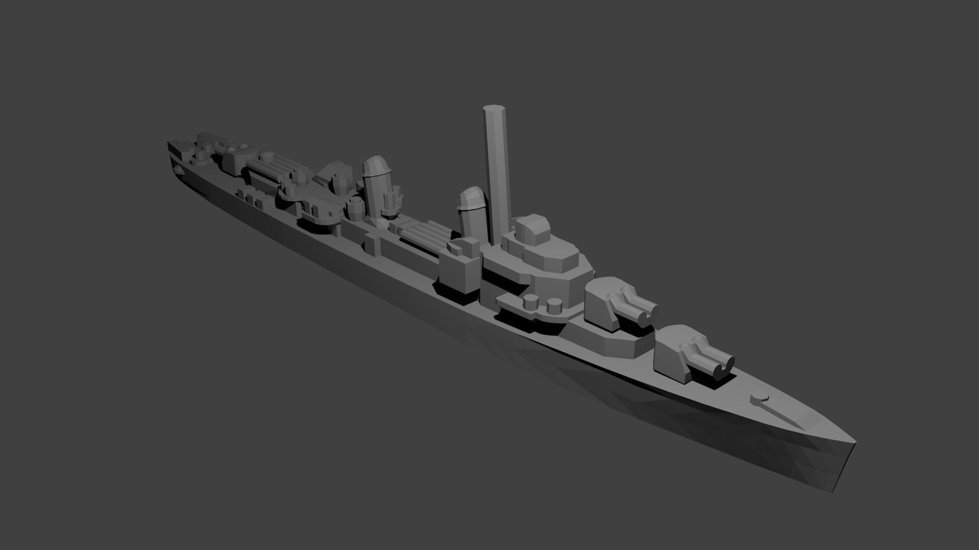 US Miniature WWII Warship Collection 3D print model_29