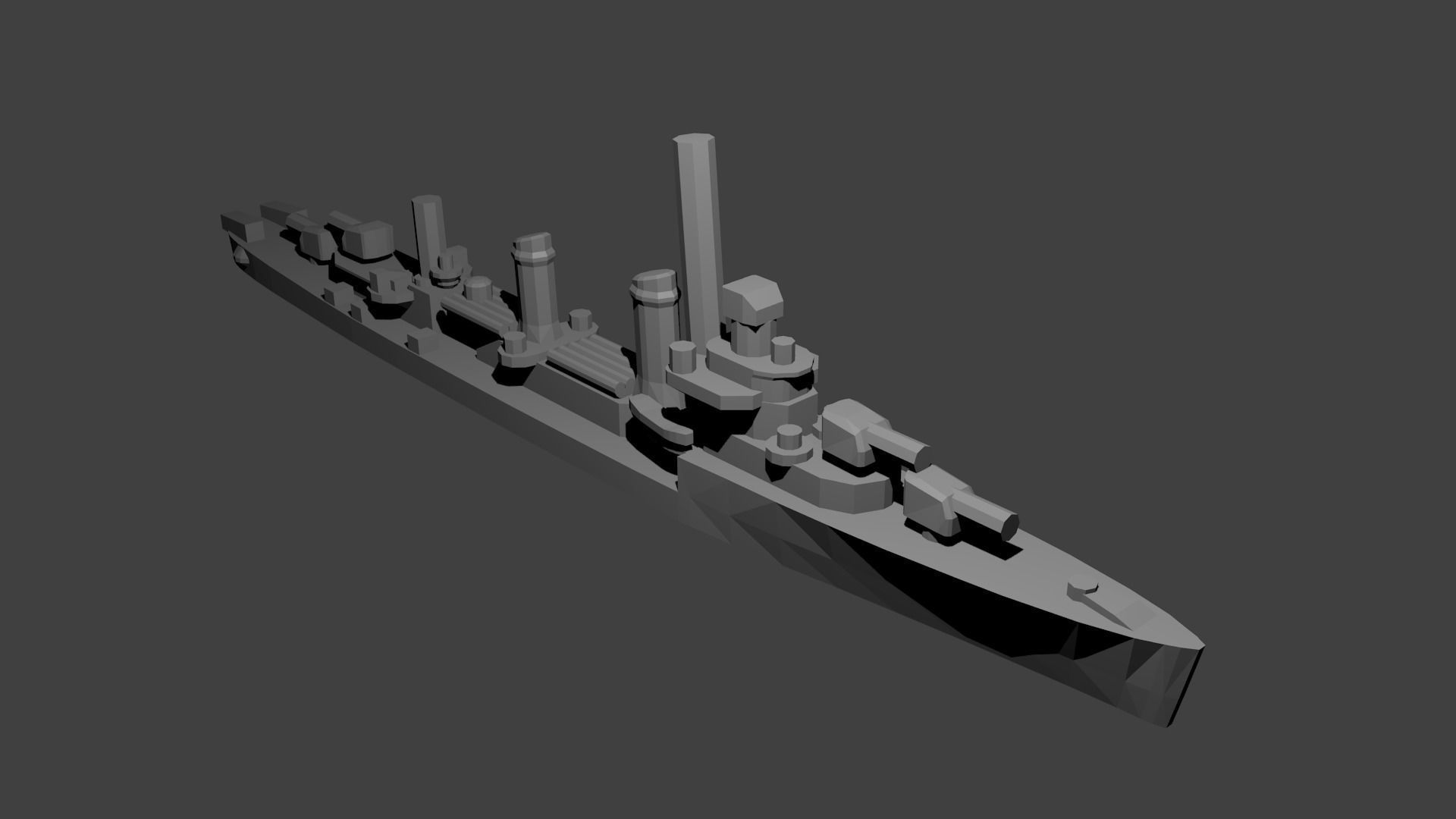 US Miniature WWII Warship Collection 3D print model_12