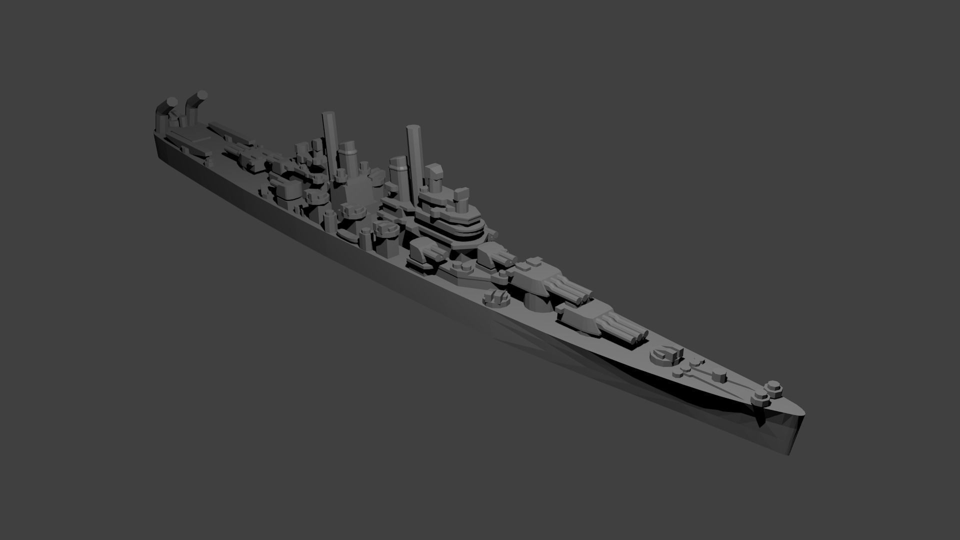 US Miniature WWII Warship Collection 3D print model_11