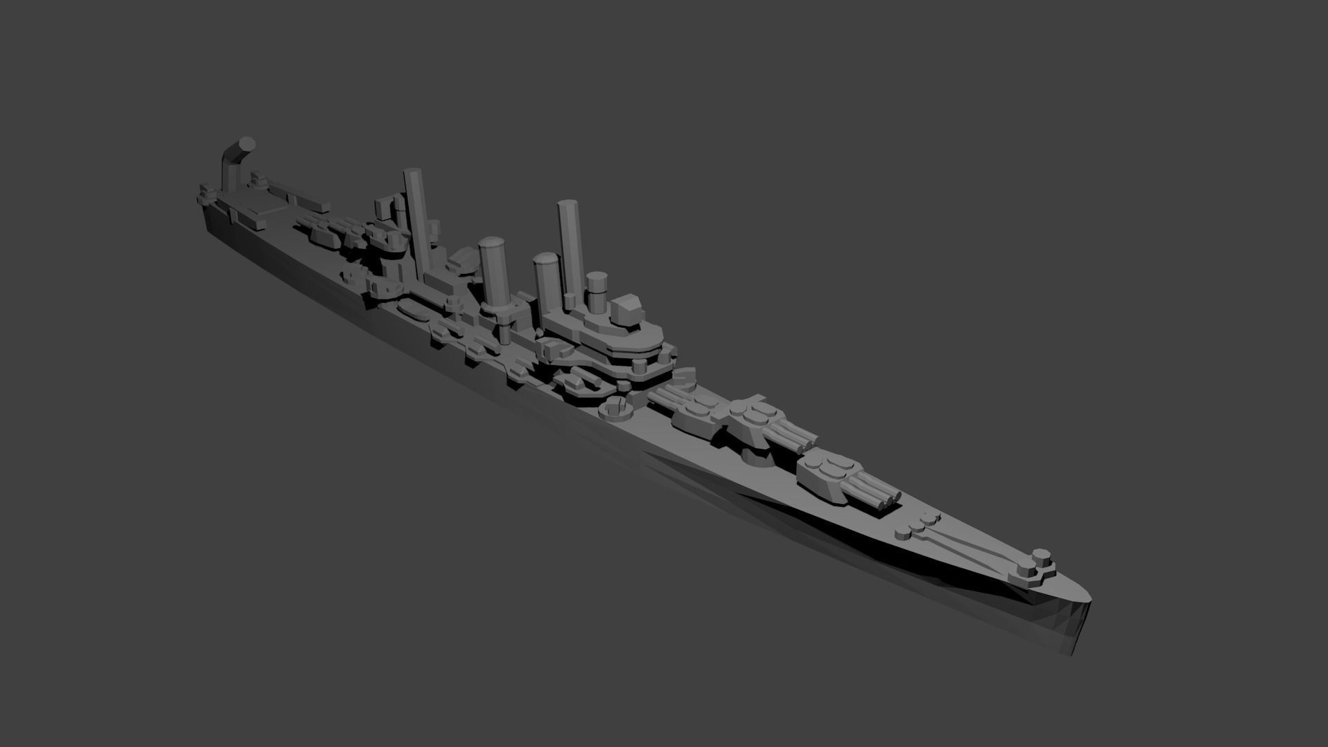 US Miniature WWII Warship Collection 3D print model_14