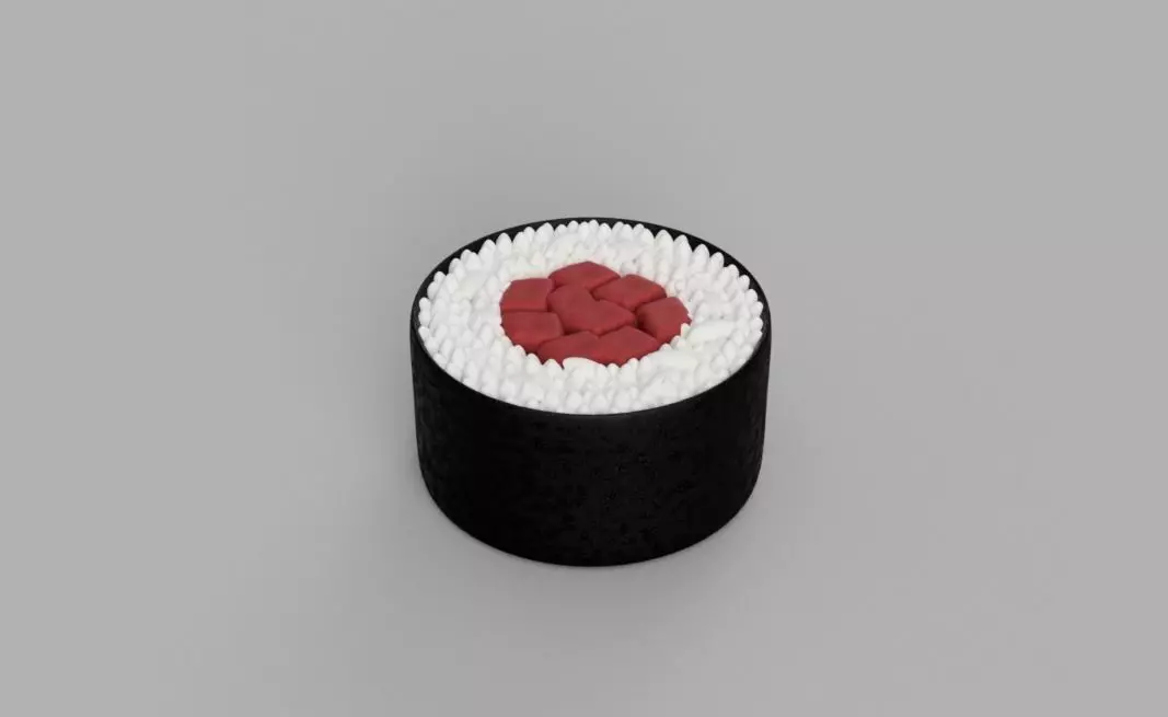 Hozomaki Sushi roll 3D print model_0