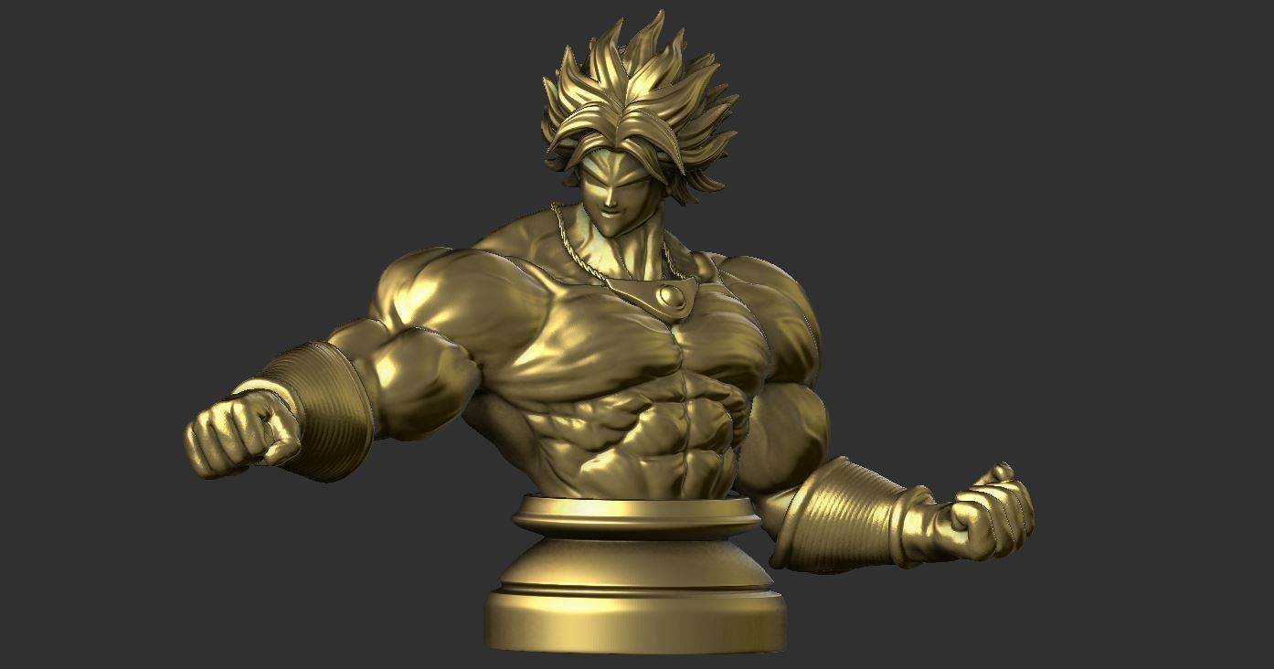 Broly Bust - Dragonball FighterZ 3D print model_7