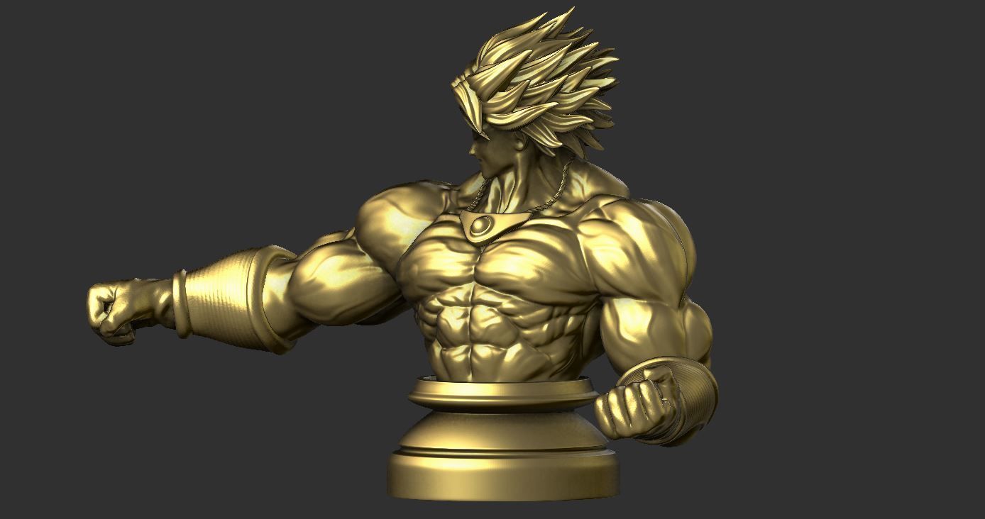 Broly Bust - Dragonball FighterZ 3D print model_5