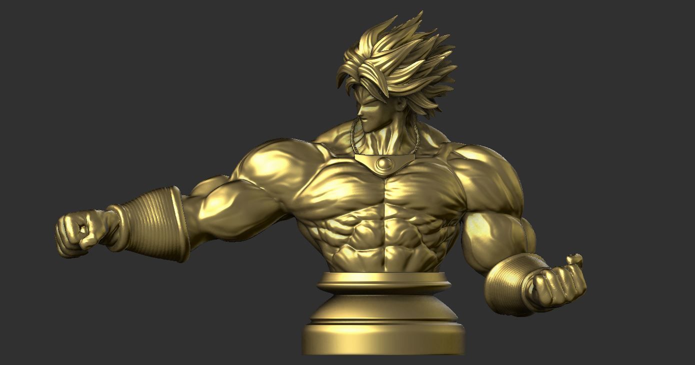 Broly Bust - Dragonball FighterZ 3D print model_6