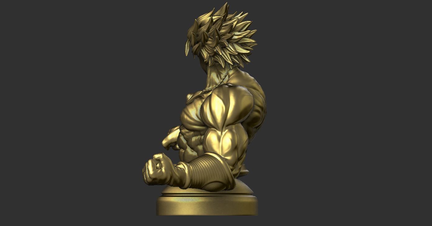 Broly Bust - Dragonball FighterZ 3D print model_2