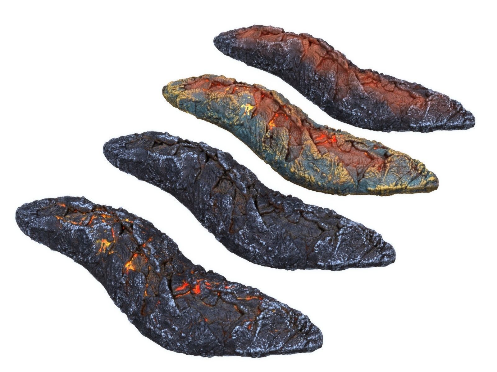 Lava Rock  Low-poly 3D model_6