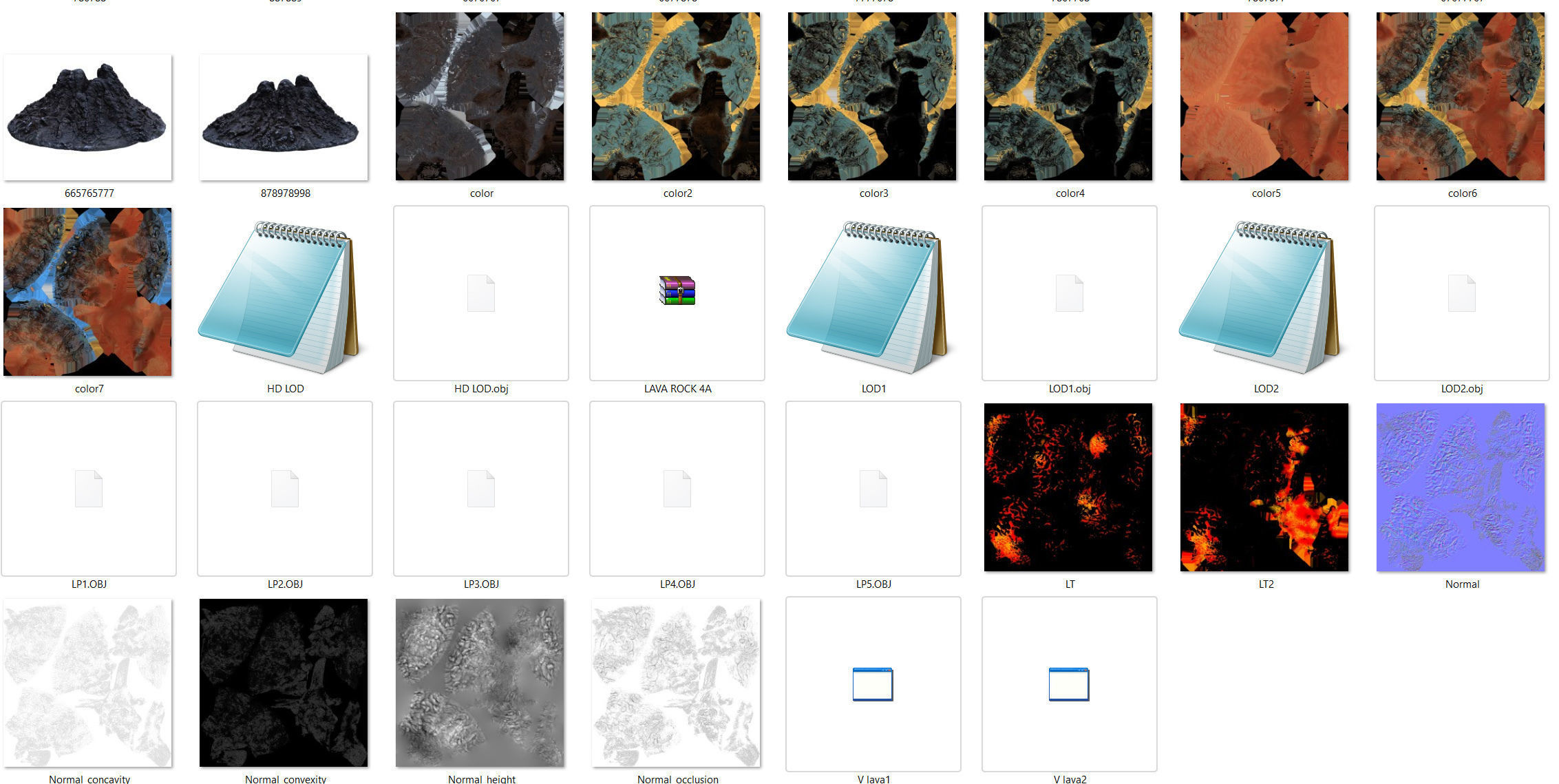 Lava Rock  Low-poly 3D model_8