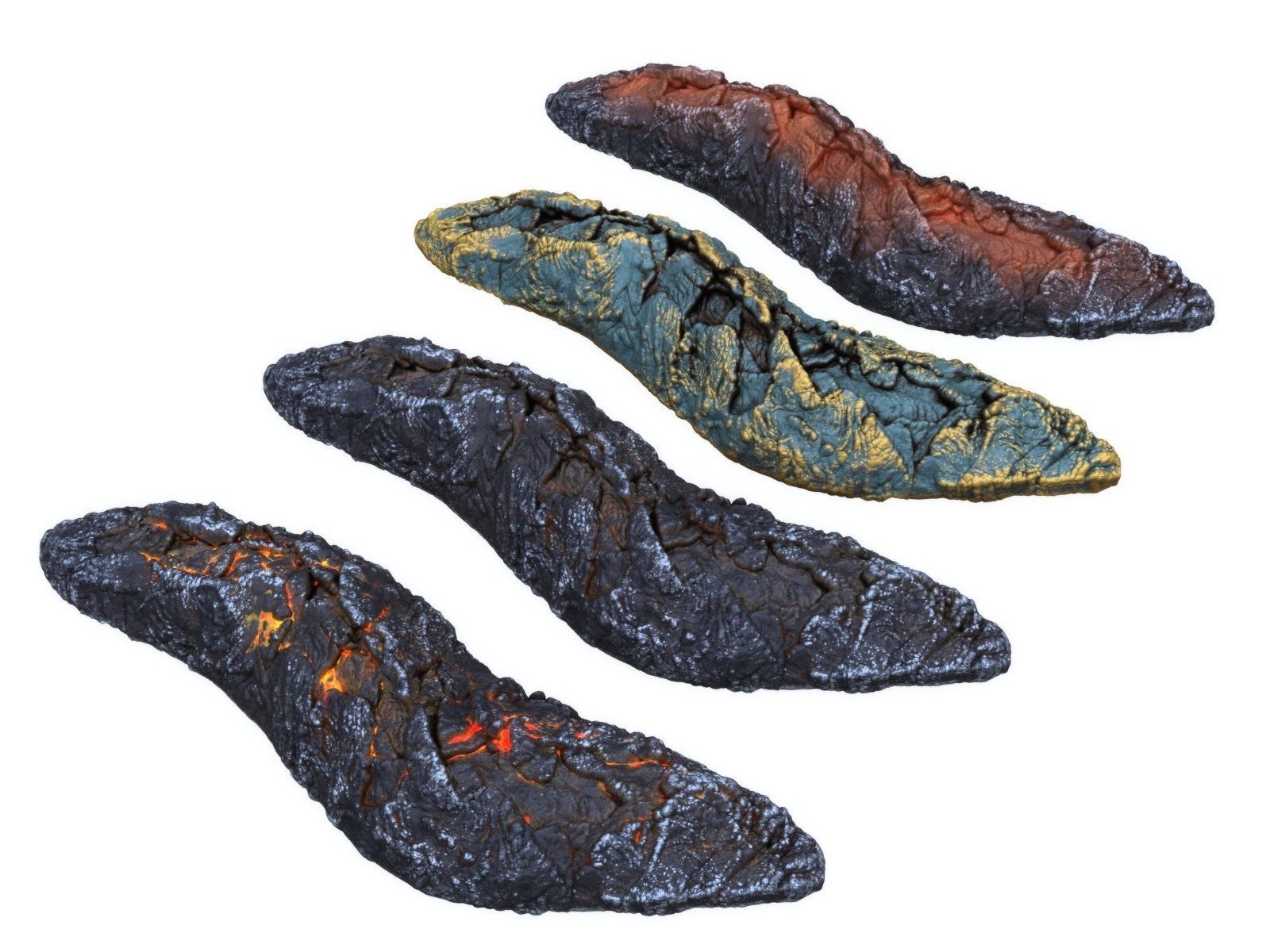 Lava Rock  Low-poly 3D model_7