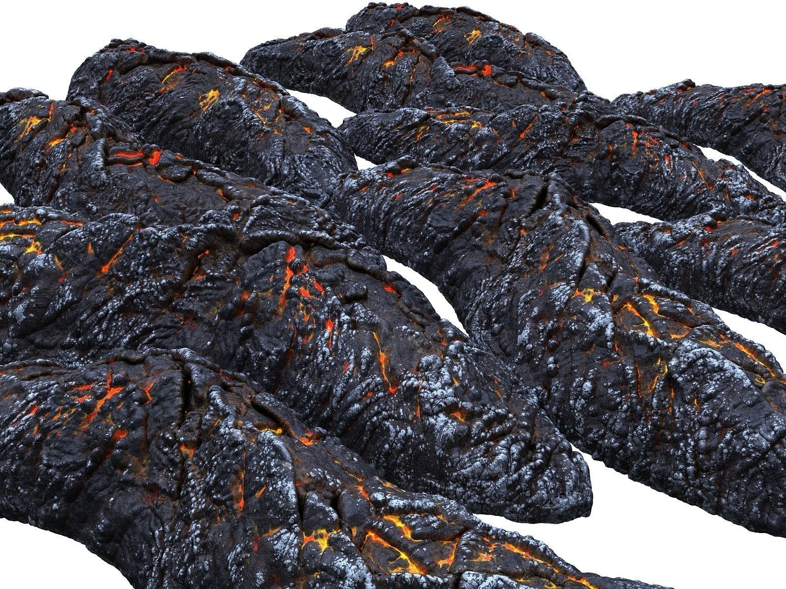 Lava Rock  Low-poly 3D model_11