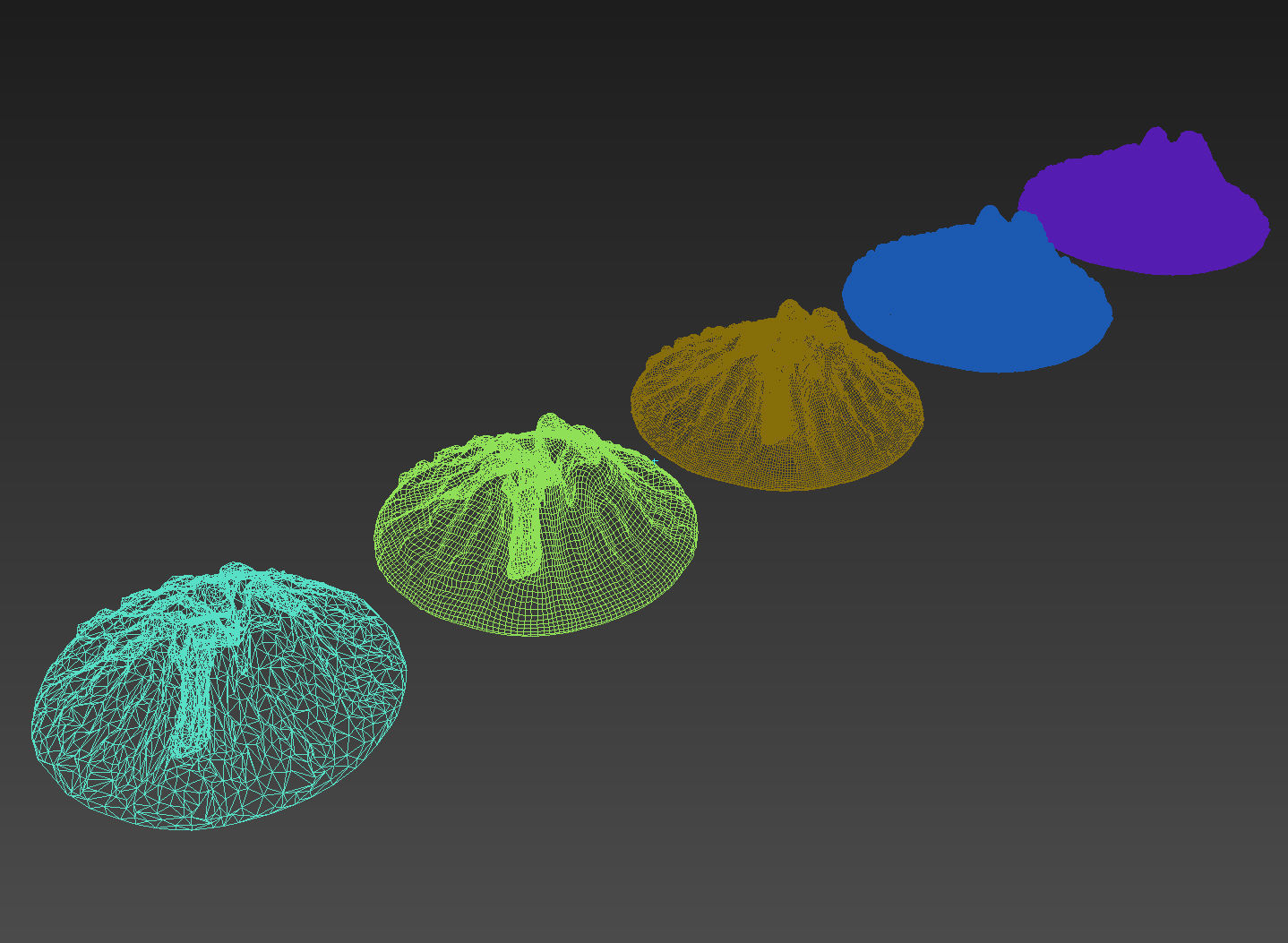 Crater HD Low-poly 3D model_12