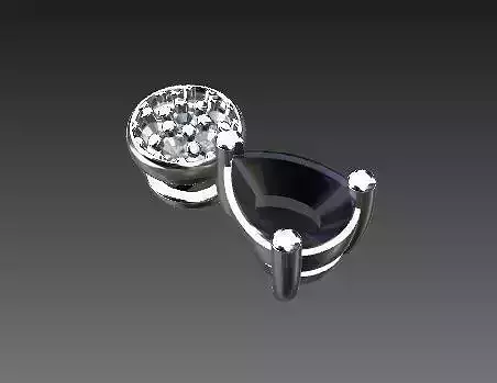 EARING PENDANT DROP DIAMOND Free 3D print model