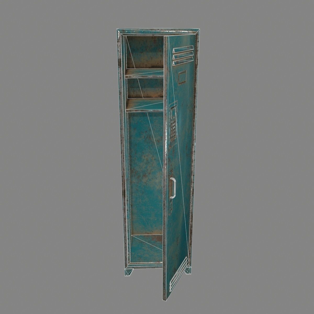 locker 2 old Low-poly 3D model_14
