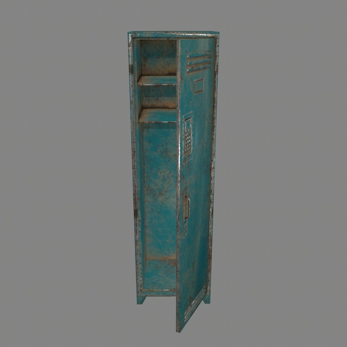 locker 2 old Low-poly 3D model_8