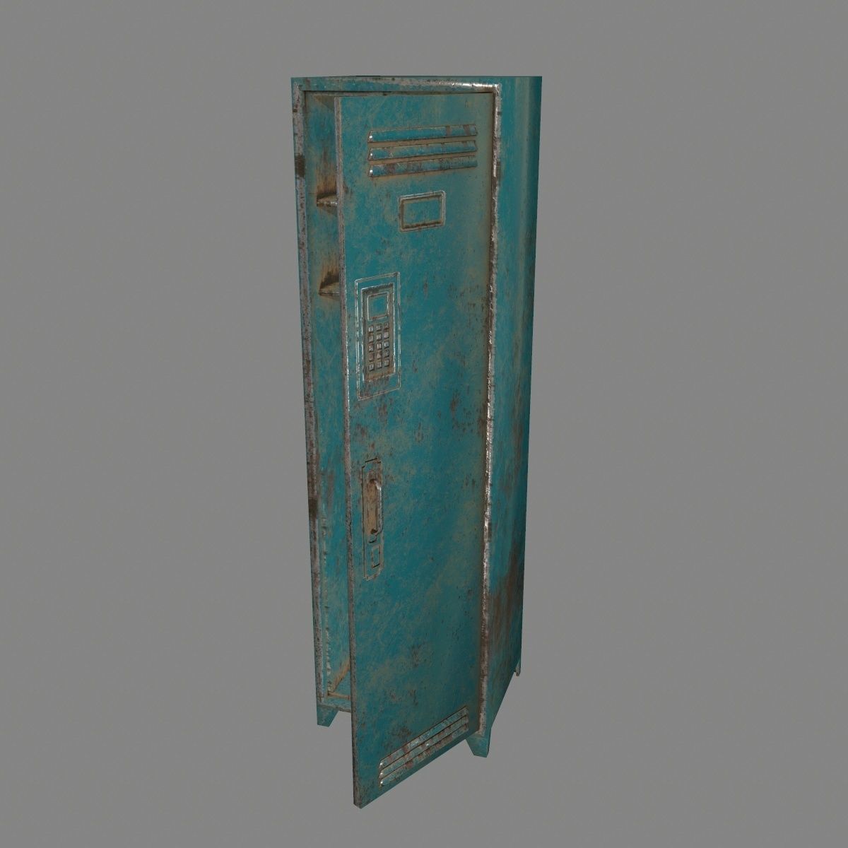 locker 2 old Low-poly 3D model_13