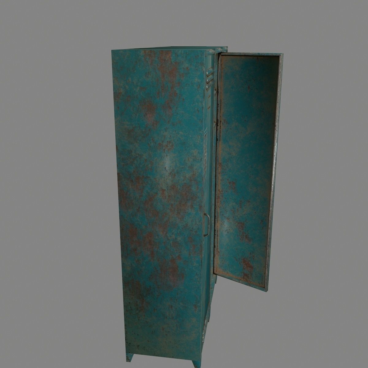 locker 2 old Low-poly 3D model_3