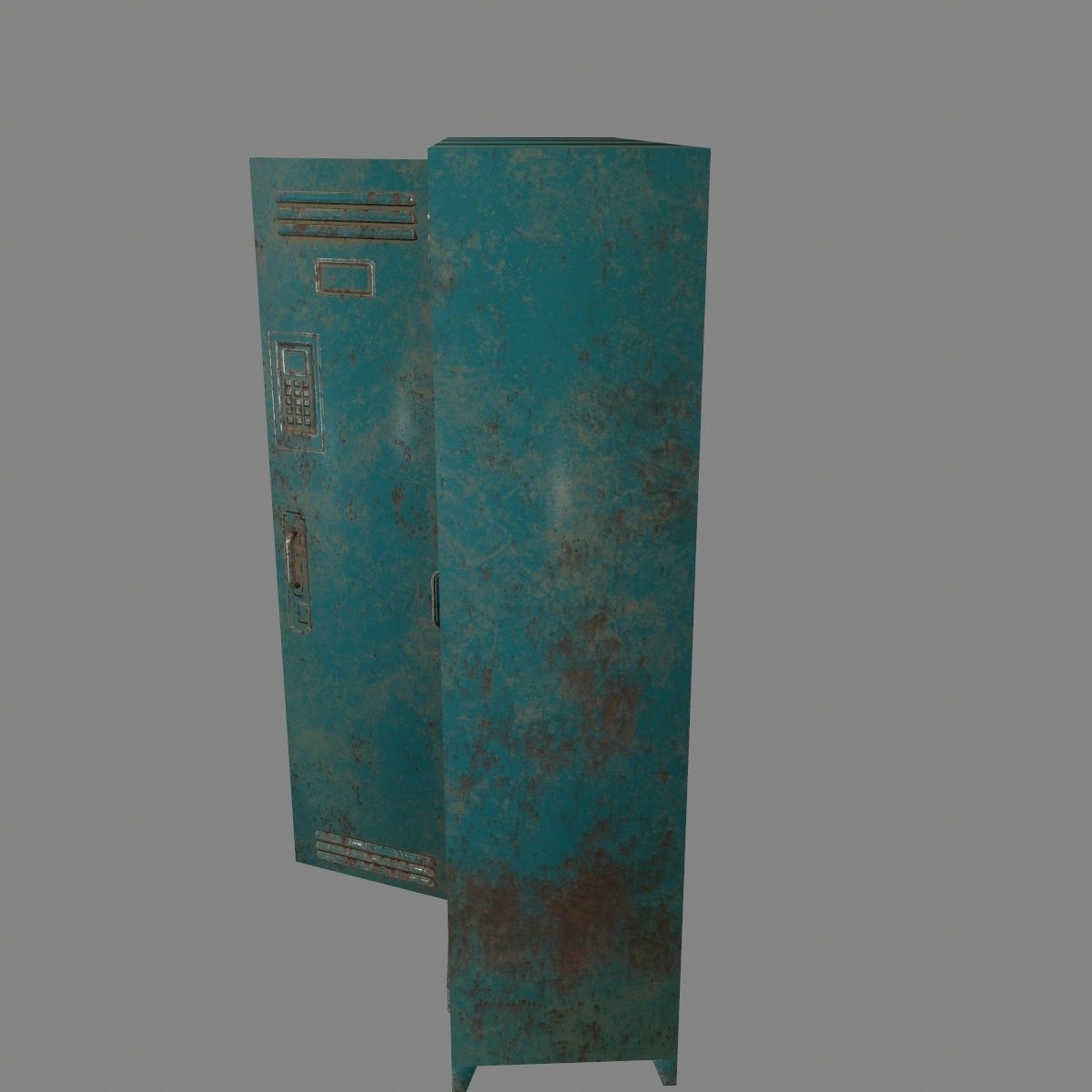 locker 2 old Low-poly 3D model_5