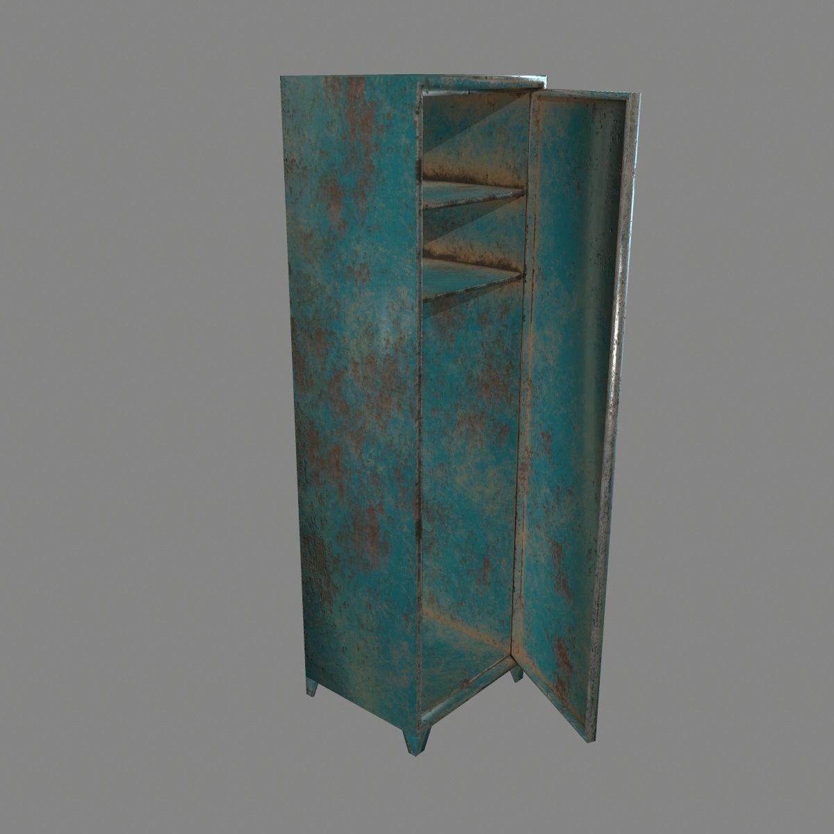 locker 2 old Low-poly 3D model_9