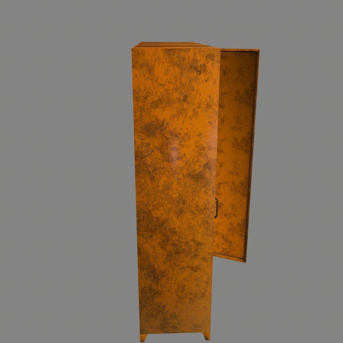 locker 3 orange metal lamp Low-poly 3D model_3