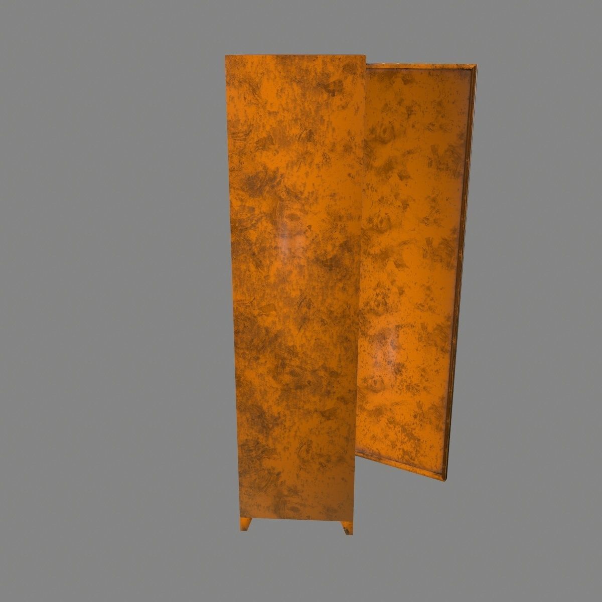 locker 3 orange metal lamp Low-poly 3D model_11